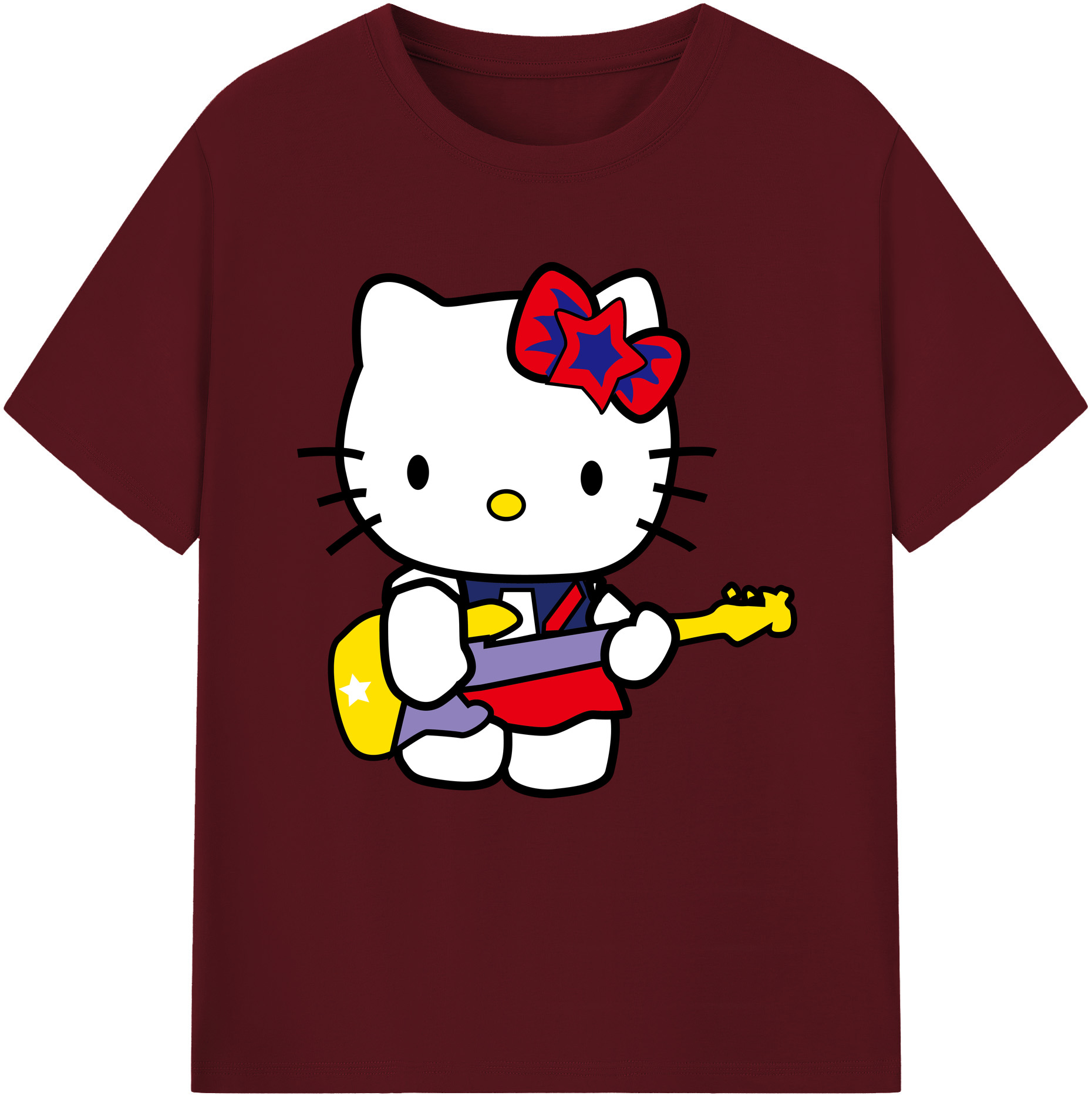 （画像用） Hello Kitty ハローキティ 綿100％半袖Tシャツ（フロントプリント）